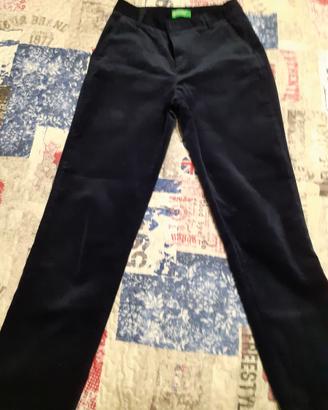 Pantalone modello chino Benetton blu scuro taglia 