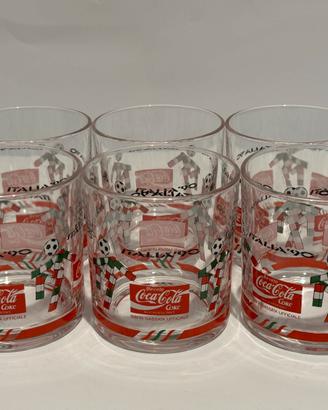 Bicchieri Coca-Cola Mondiale Italia 90– set da 6