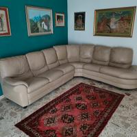 Divano angolare in pelle 