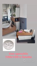 Mobile bagno legno e rovere bianco