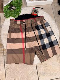 shorts costume bb beige e marrone nuovo