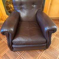 Poltrona in pelle simil Frau anni ‘50