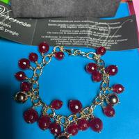 Bracciale Veronese placcato ORO 18 + Agata rossa