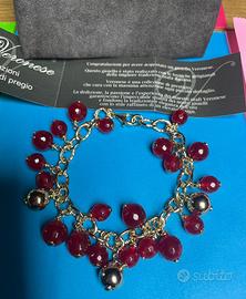 Bracciale Veronese placcato ORO 18 + Agata rossa