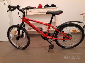 Bici B-TWIN rossa bimbo 8/10 anni