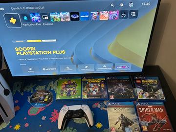 ps5 + cuffie fnatic da gaming + giochi ps4