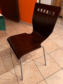 SEDIE SALA PRANZO COLOR WENGE (6 sedie)