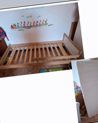 letto ikea con materasso e doghe in legno