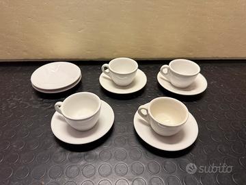 Set 4 tazzine da caffè/cappuccino in porcellana