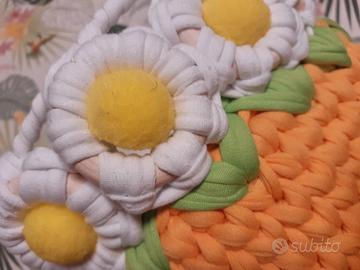 cestino margherite macrame'
