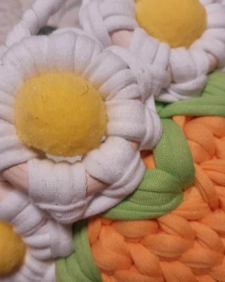 cestino margherite macrame'