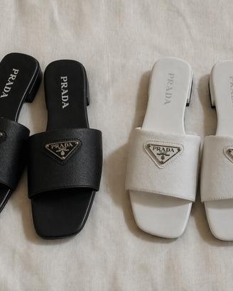 Sandali Prada bianchi e neri n37 al n40