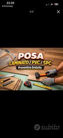 Posa pavimenti spc pvc laminato