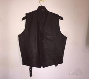 Gilet pelle e seta nr 52 vintage 