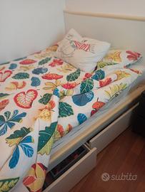 Letto Ikea MALM 140x200cm con due cassetti