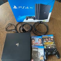 Playstation 4 pro 1tb + 3 giochi (cavi inclusi)