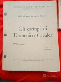 Domenico Cavalca, tesi di laurea 1973/1974