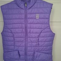 Smanicato / gilet imbottito viola