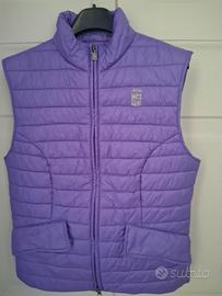 Smanicato / gilet imbottito viola