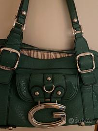Borsa Guess verde in pelle