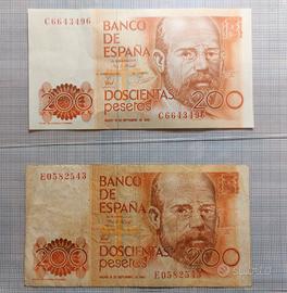 200 Pesetas de 1980 Leopoldo Alas Banconote 