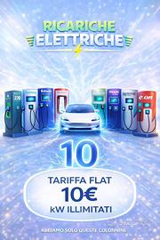 Ricarica La tua Auto Elettrica  a SOLO 10€
