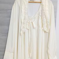 camicia da notte più vestaglia elegante e fine 