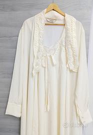 camicia da notte più vestaglia elegante e fine 