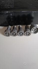 Bulloni antifurto con tappi