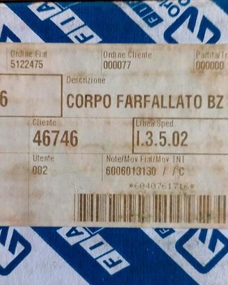 corpo farfallato fiat 