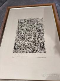 quadro astratto cavalli 