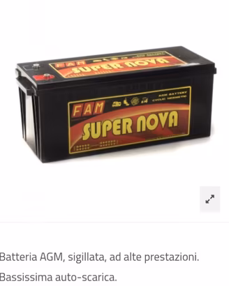 BATTERIE NUOVE -2 PZ -FAM SUPER NOVA 200 Ah
