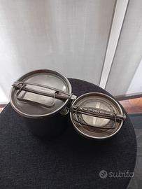 Schiscette vintage, portavivande in allumio