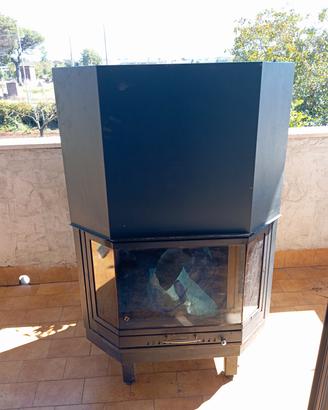Termocamino MABRE a legna idro per termosifoni 
