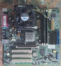 Blocco 478 Scheda Madre + CPU + Ram