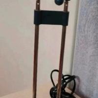 Lampada scrivania retrò blu/acciaio