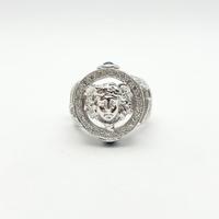 Anello uomo oro 18kt zaffiri e brillanti ct 1.40