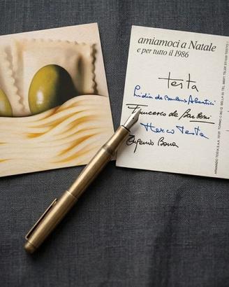 Rara Cartolina Armando Testa 1986 - Autografata