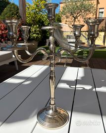 Candelabbro argentato a 5 fiamme MDM