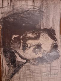 ritratto vecchio MATITA. CARLO CARRA