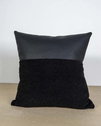 Fodera cuscino 50x50 cm Tessuto Taddy Nero