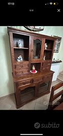 TAVOLO E CREDENZA LEGNO MASSELLO
