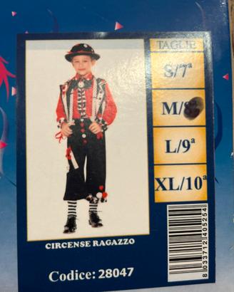 Vestito carnevale veneziano circense