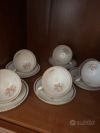 Servizio da 6 Bavaria -porcellana floreale vintage