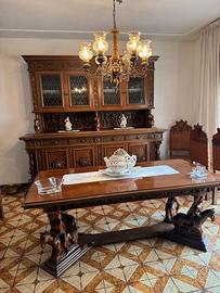 ARREDAMENTO SALA COMPLETA IN LEGNO MASSELLO
