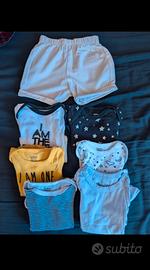body e pantaloncino per neonato