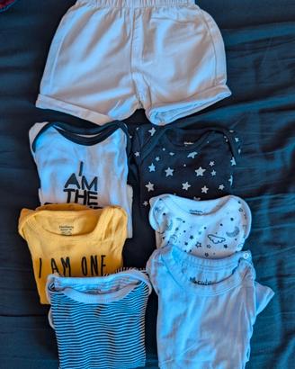 body e pantaloncino per neonato