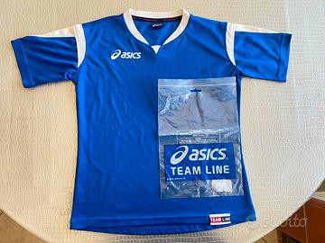 T-shirt Asics blu bambino