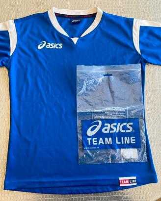 T-shirt Asics blu bambino