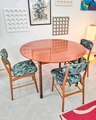 Tavolo con 5 sedie anni 60